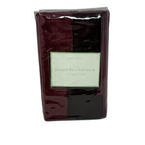 Pottery Barn Bed + Bath Reversible Sham Euro Maroon Burgundy New In Package